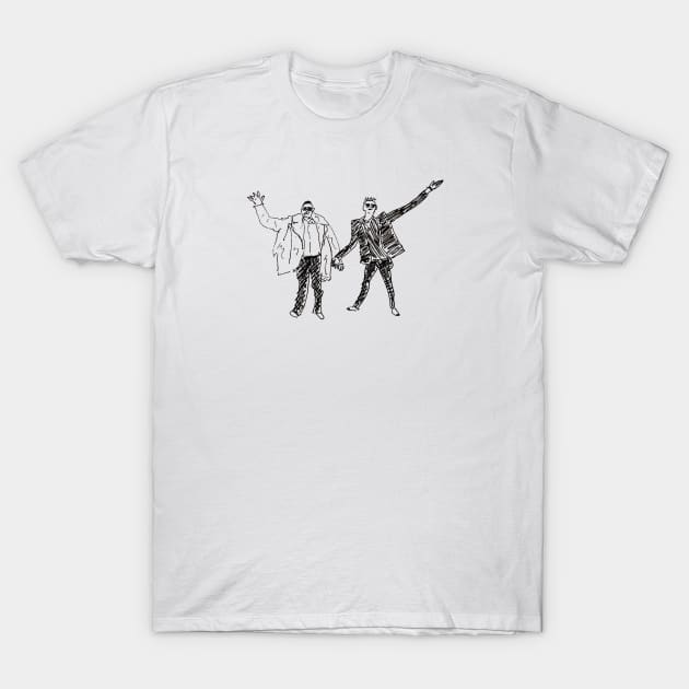 the friendship dance – alex horne and joe lycett T-Shirt by underscoree